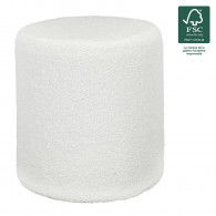POUF BOUCLETTE RHEA BLANC