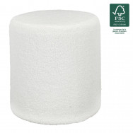 POUF BOUCLETTE RHEA BLANC