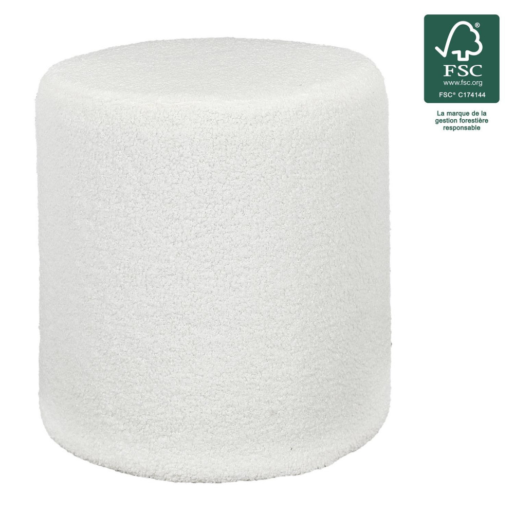 POUF BOUCLETTE RHEA BLANC POUF BOUCLETTE RHEA BLANC