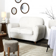 Canapé Club Côtelé SCOTT Beige