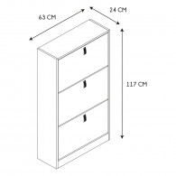 MEUBLE A CHAUSSURES 3 PORTES ABBOTT