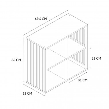 RANGEMENT MODULABLE 4 CASES KLAUS