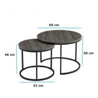 TABLE DE SALON POLARIS x2