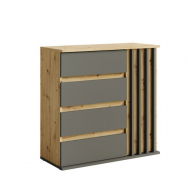 Commode Doris 1 porte 4 tiroirs