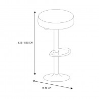 TABOURET DE BAR REGLABLE MUMFORD NOIR
