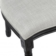CHAISE ELEONOR NOIR TISSU GRIS