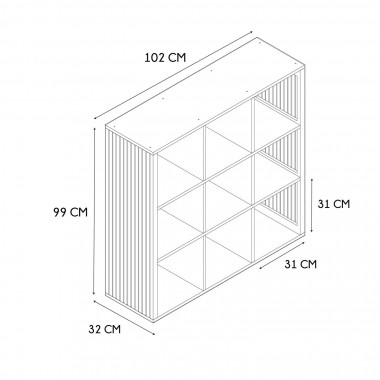 RANGEMENT MODULABLE 9 CASES KLAUS