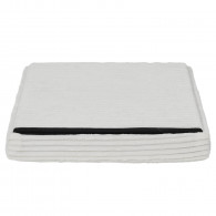 Coffre pouf pliable côtelé beige