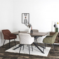 Fauteuil côtelé SCOTT
