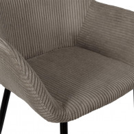 Fauteuil côtelé SCOTT