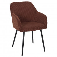 Fauteuil côtelé SCOTT