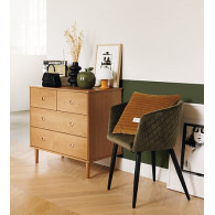 Fauteuil velour Marlo