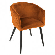 Fauteuil velour Marlo
