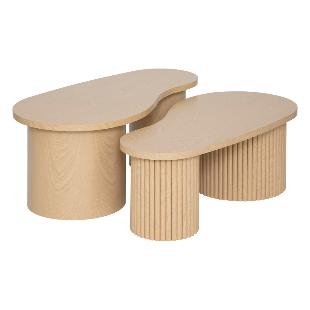 Lot de 2 tables basses gigognes Soleya