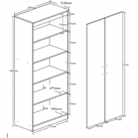 Armoire YENI Garde-Robe 2 portes
