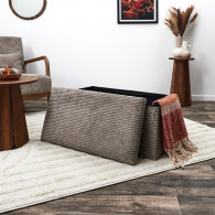 Coffre Banc Pliable Côtelé