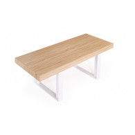 TABLE A MANGER BRIXTON EXTENSIBLE 160-200CM BOIS ET NOIR