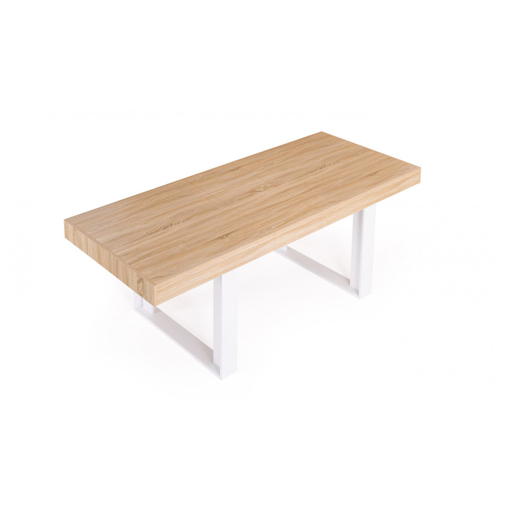 TABLE A MANGER BRIXTON EXTENSIBLE 160-200CM BOIS ET NOIR