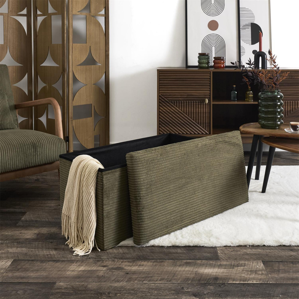 Coffre Banc Pliable Côtelé
