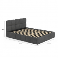 Lit Coffre BUBBLE 140x200cm avec sommier