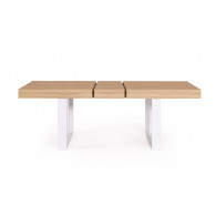 TABLE A MANGER BRIXTON EXTENSIBLE 160-200CM BOIS ET NOIR