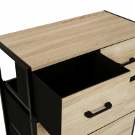 Commode IRIS 5 Tiroirs en Bois et Tissu