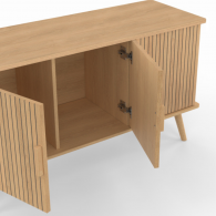 Buffet FAUSTINE 3 Portes Effet Lattes