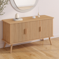Buffet FAUSTINE 3 Portes Effet Lattes