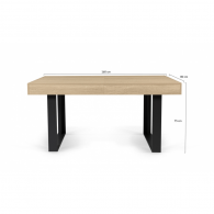 Table à Manger BRIXTON Extensible 160-200cm