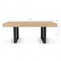 Table à Manger BRIXTON Extensible 160-200cm