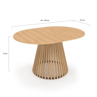 Table à Manger CAMÉLIA Extensible 110-150cm