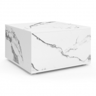 Table Basse Carrée Marbre avec Rangement