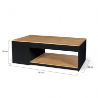 Table Basse ELINA Relevable + Coffre