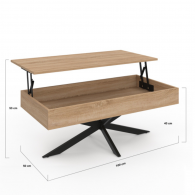 Table Basse SPIDER avec Plateau Relevable