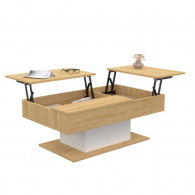 Table Basse TANIA avec Double Plateau Relevable