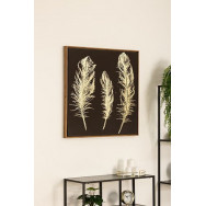 Toile imprimée encadrée plume