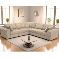 Canapé Réversible Magda velours Beige