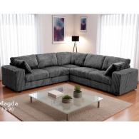 Canapé Réversible MAGDA velours Gris