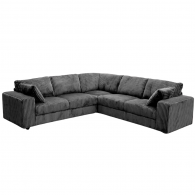 Canapé Réversible MAGDA velours Gris