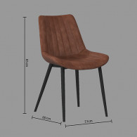 Chaise effet cuir OLWEN