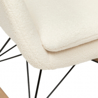 Chaise à Bascule OLMETO Bouclette Blanche