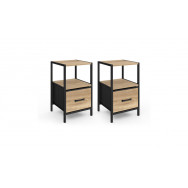 Table de chevet IRIS Noir x2