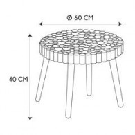 Table basse effet Rondin