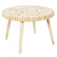 Table basse effet Rondin