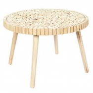 Table basse effet Rondin