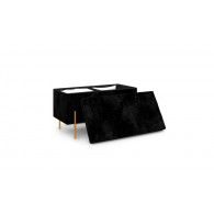 Banc Coffre LOAN Velour Noir