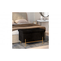 Banc Coffre LOAN Velour Noir
