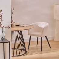 Fauteuil velours MARLO