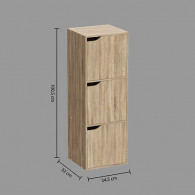 Étagère Haute 3 Cases Bois