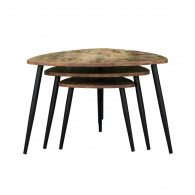 Set 3 Tables de Salon Triangulaires NEW YORK